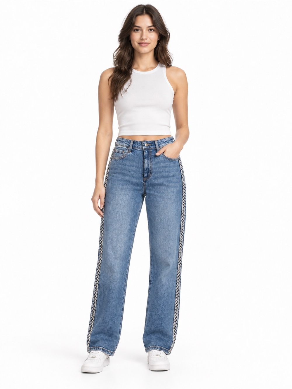 Express Blue Straight-Leg Jeans